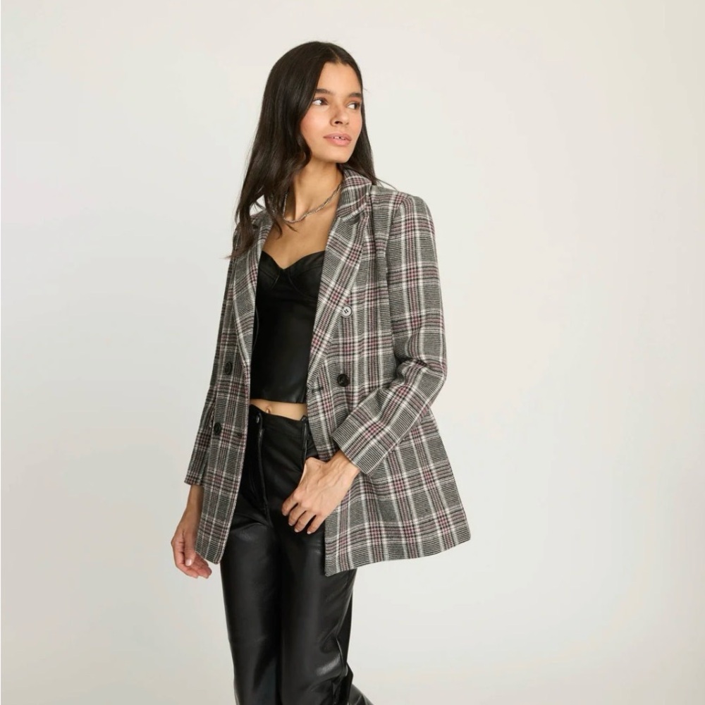 Anthropologie Frenchmauve Women's Plaid Blazer size XS